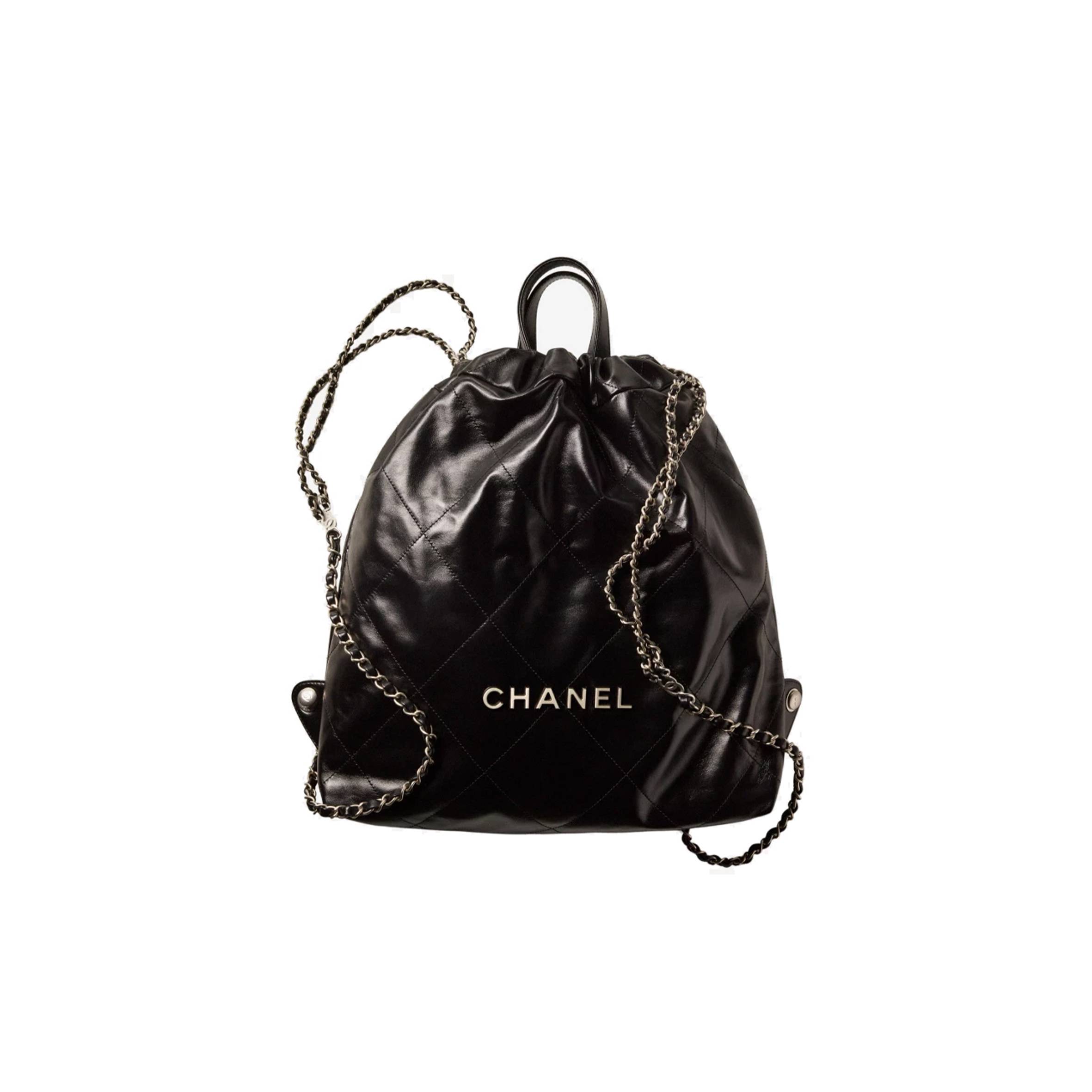 Ch*el 22 backpack silver hardware as3313 b08872 94305 (48*45*10cm)